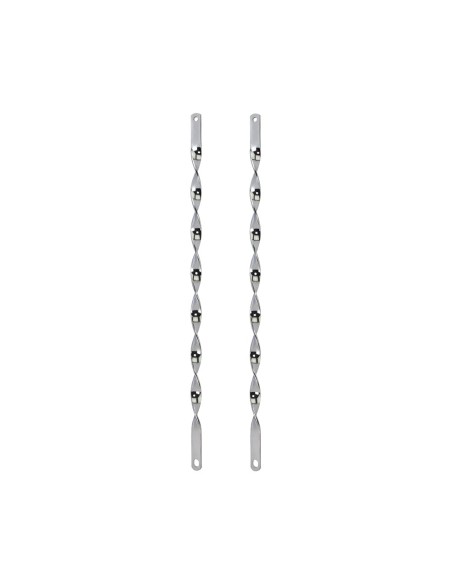 29 Flat Twisted Spring Fork Bars Chrome.